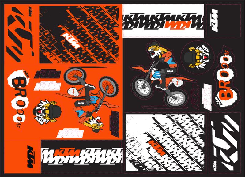 3PW210024500-TEAM GRAPHIC STICKER SHEET-image